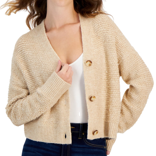 HOOKED UP - Button-Front Cardigan Sweater