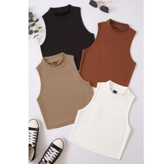 SHEIN - 4pcs Solid Tank Top