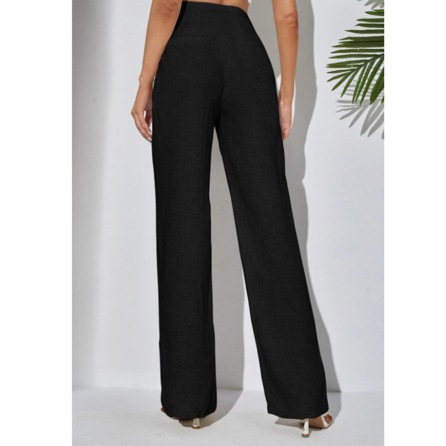 SHEIN - Tall Fold Pleated Straight Leg Pants