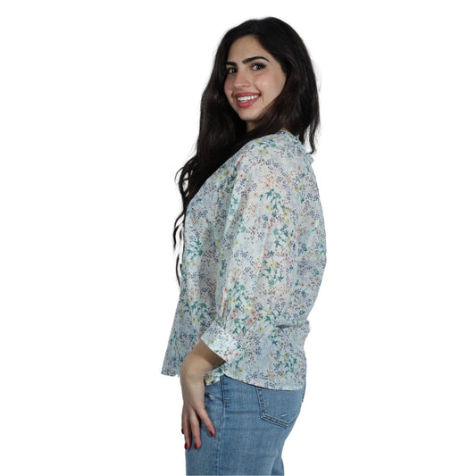 A.N.A Petite M / Multi-Color A.N.A - All Over Floral Blouse