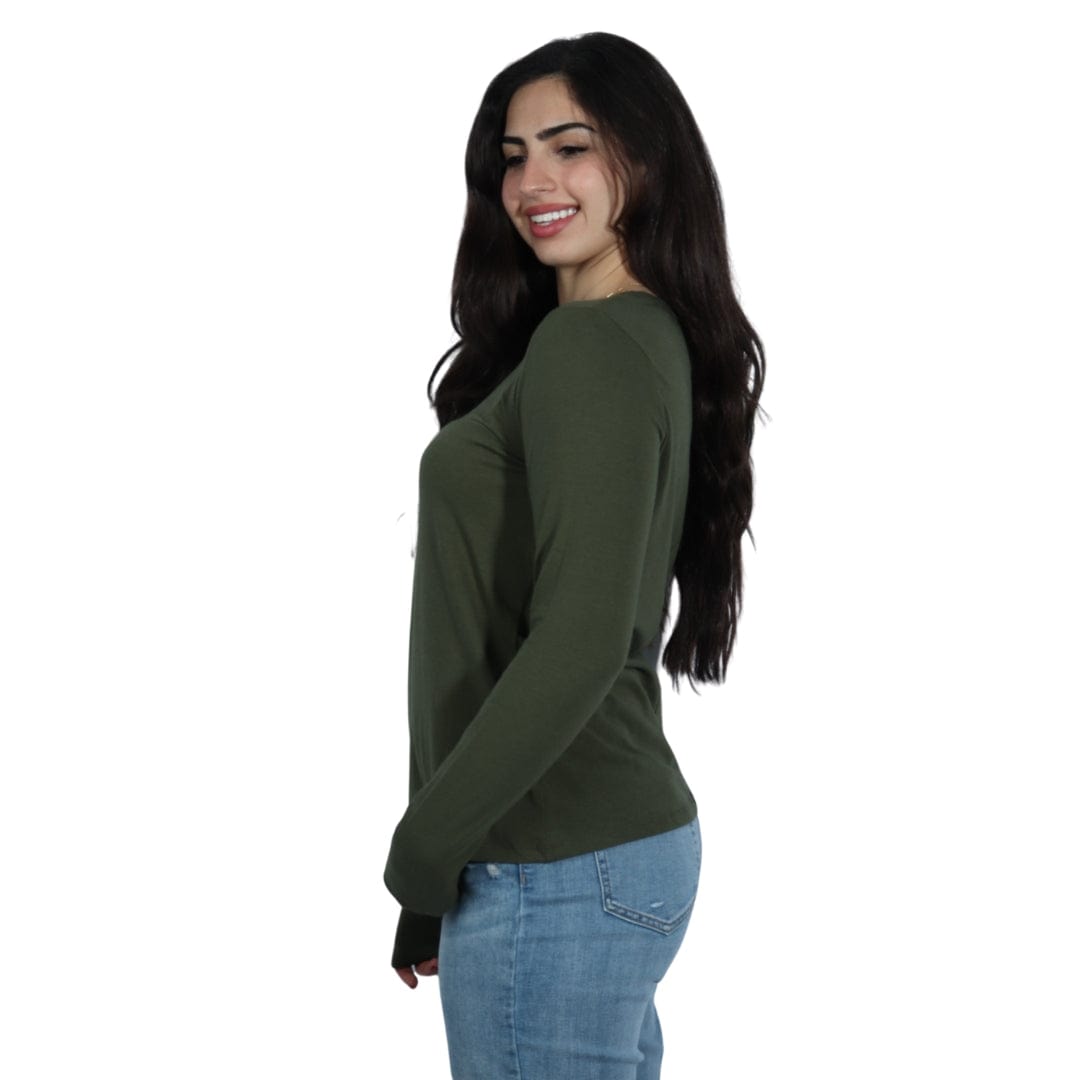 A.N.A Womens Tops M / Green A.N.A - Basic Back Seam Top