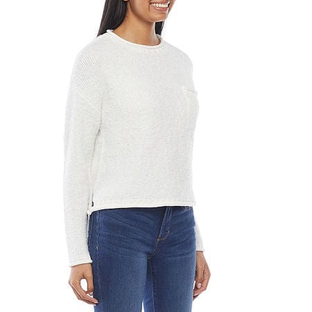 A.N.A Womens Tops XL / White A.N.A -  Crew Neck Long Sleeve Pullover Sweater