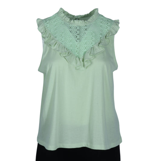 A.N.A Womens Tops XXL / Green A.N.A -  Lace And Keyhole Detail Blouse stretchy top