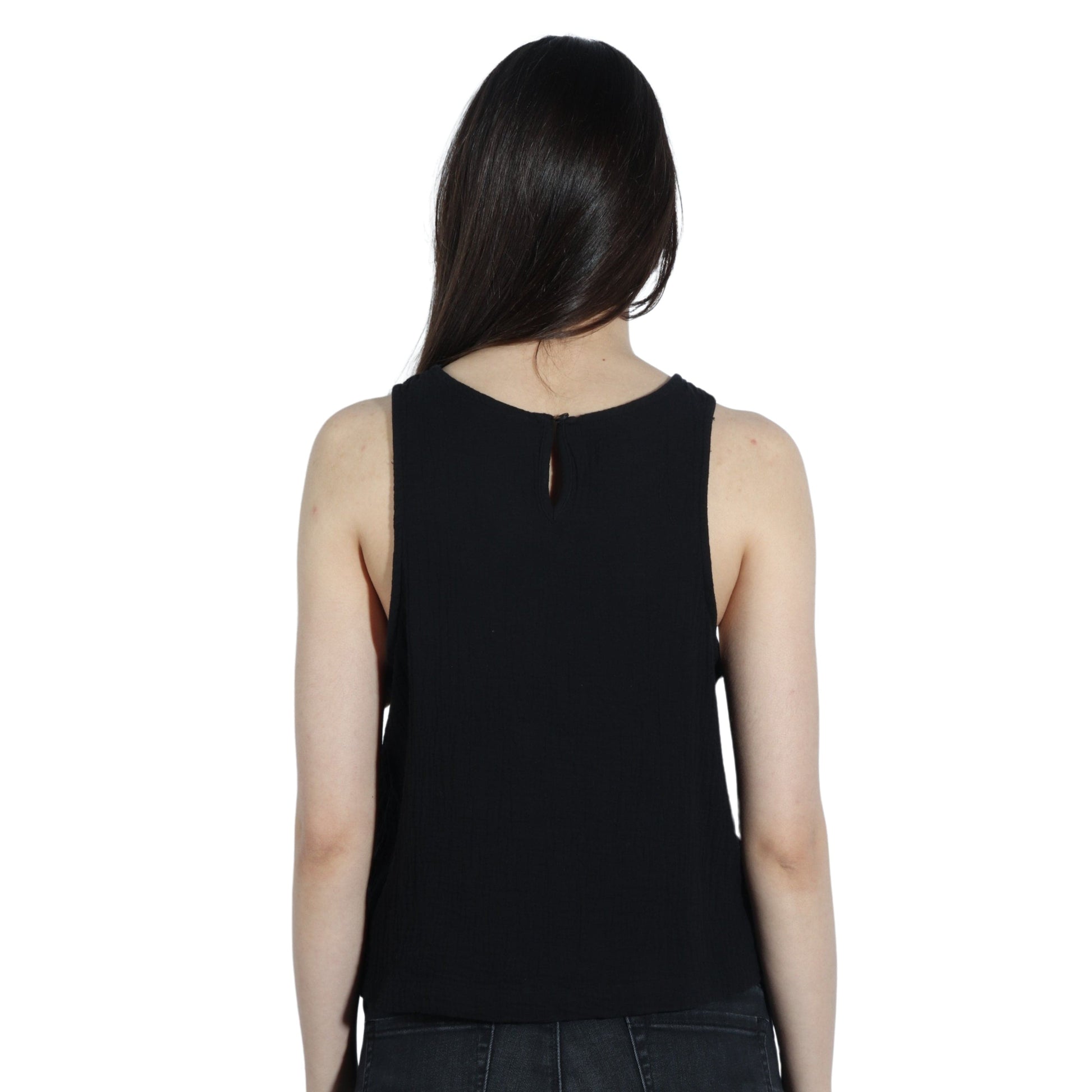 A.N.A Womens Tops S / Black A.N.A - Round Neck Tank Top