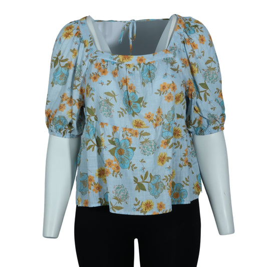 A.N.A Womens Tops XXL / Multi-Color A.N.A - Short Sleeve Floral Blouse