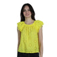 A.N.A Womens Tops Petite S / Yellow A.N.A - Sleeveless Ruffle Top