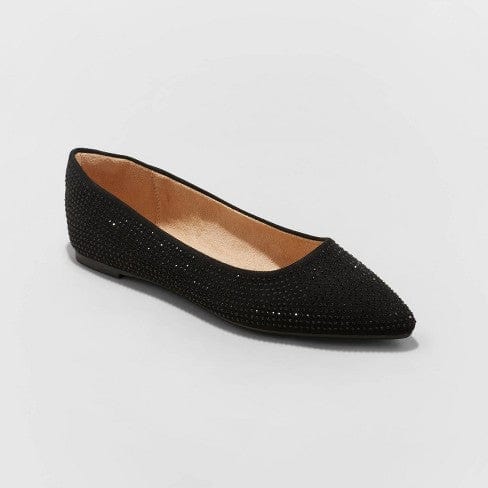 A NEW DAY Womens Shoes 38 / Black A NEW DAY - Corinna Rhinestone Ballet Flats// CHECK IF DAMAGE