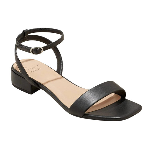 A NEW DAY Womens Shoes 37.5 / Black A NEW DAY - Delores Ankle Strap Sandals