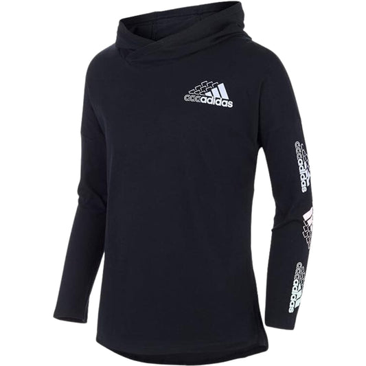 ADIDAS Girls Tops ADIDAS - Kids - Graphic Hooded Long Sleeve T-Shirt