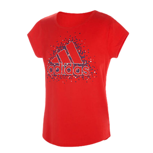 ADIDAS Girls Tops L / Red ADIDAS - KIDS - Short Sleeve Scoop Neck T-shirt