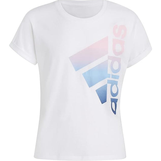 ADIDAS Girls Tops XS / White ADIDAS - Kids -  Short Sleeves Dolman Waist T-shirt
