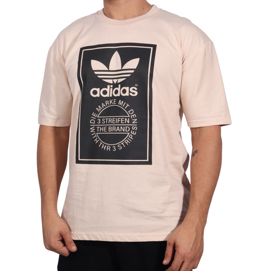 ADIDAS Mens sports S / Beige ADIDAS - All The Way Tee