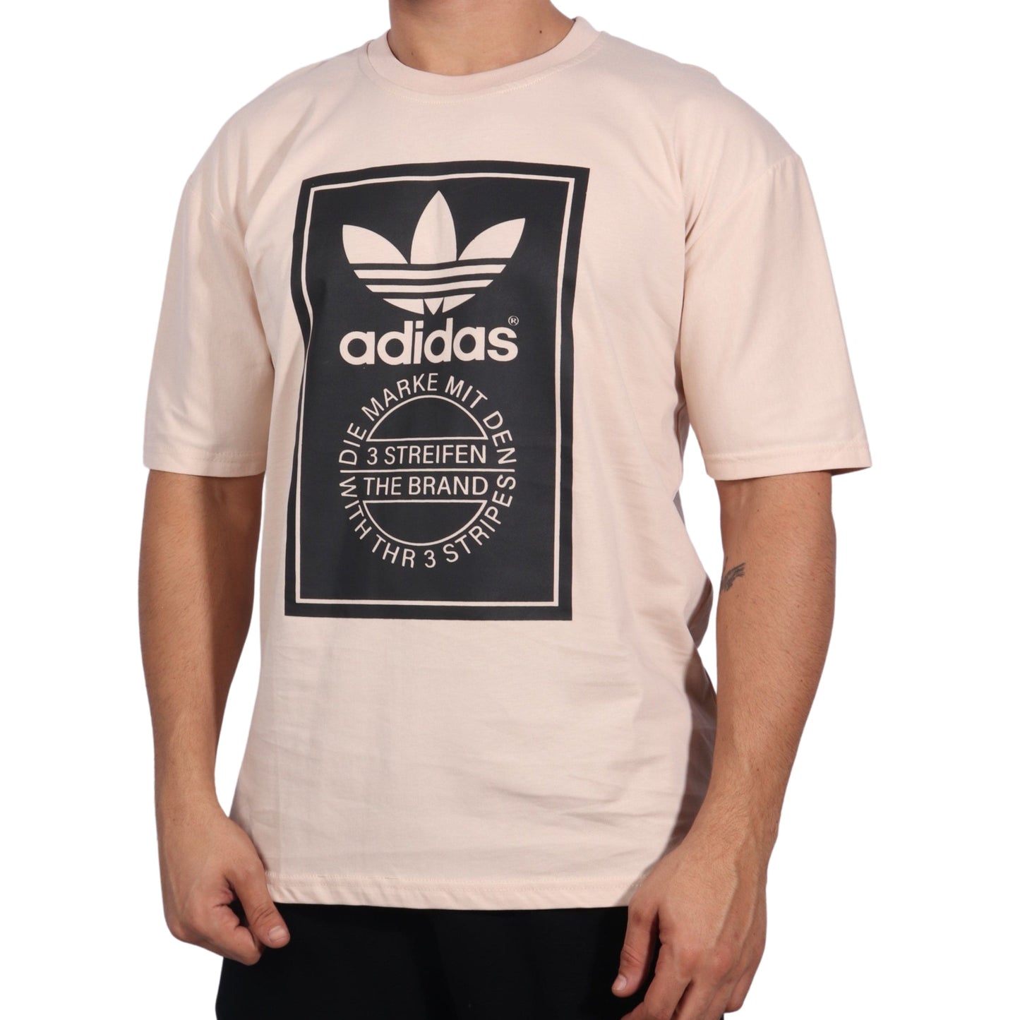 ADIDAS Mens sports S / Beige ADIDAS - All The Way Tee