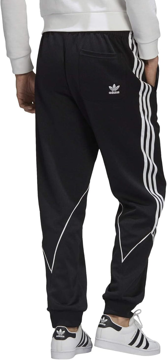 ADIDAS Mens sports M / Black ADIDAS - Blocked Polytrico Track Pant