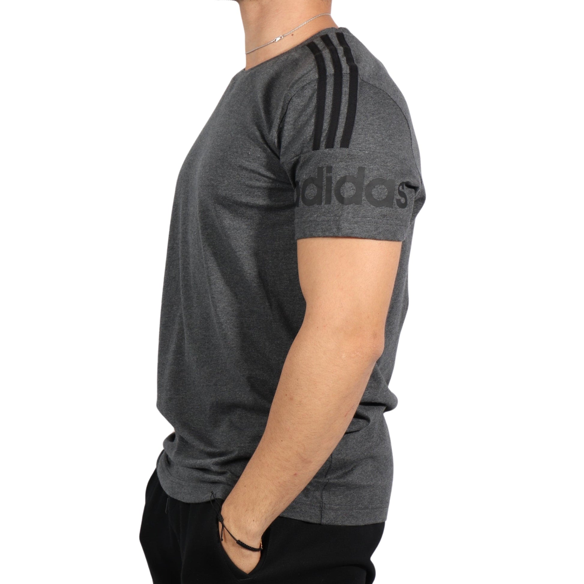 ADIDAS Mens Tops M / Grey ADIDAS - 3 Stripes On Shoulder