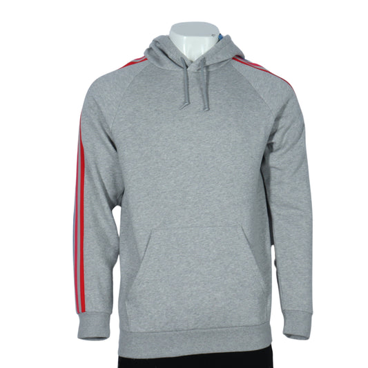 ADIDAS Mens Tops M / Grey ADIDAS - Drawstring stripped hoody