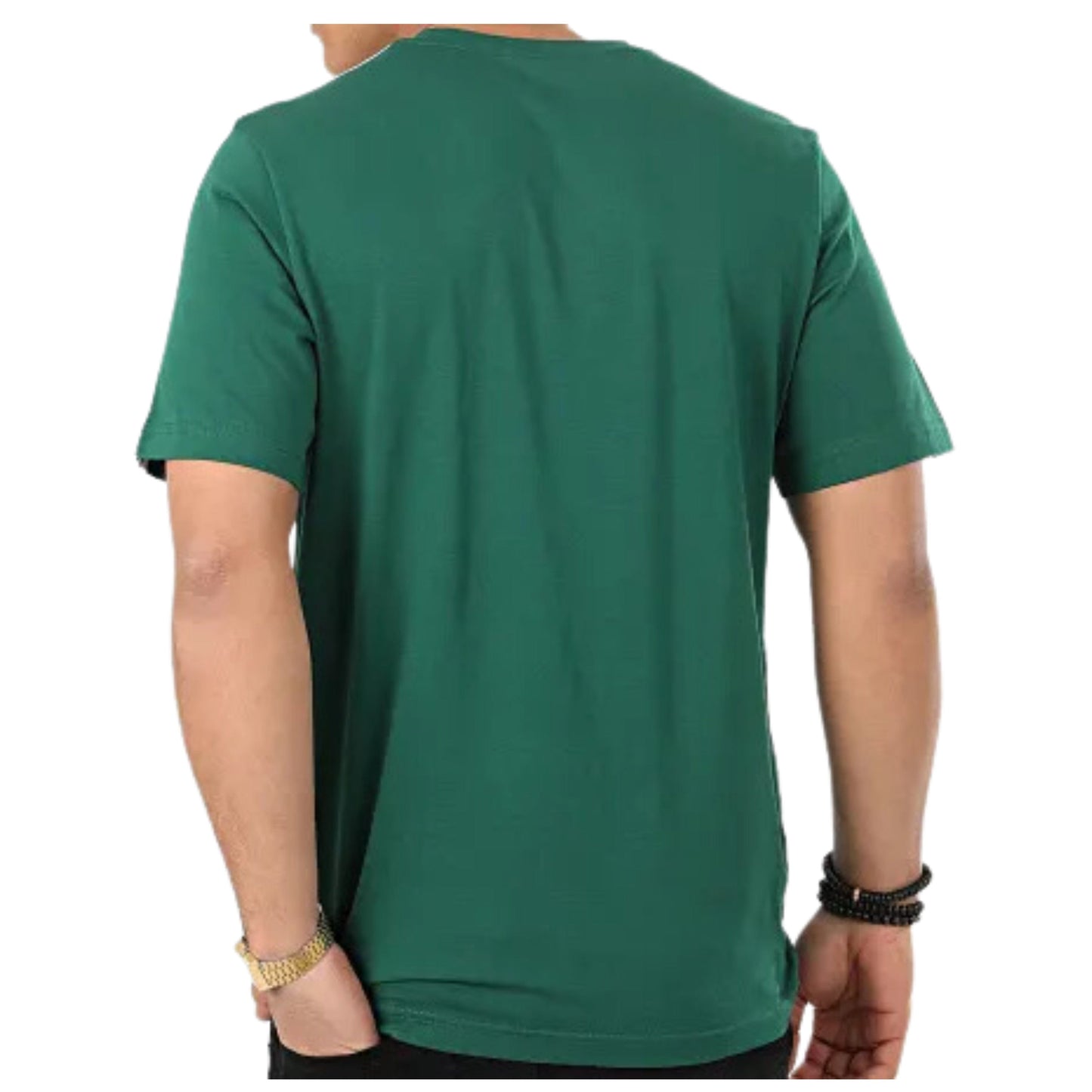ADIDAS Mens Tops M / Green ADIDAS - Essential 3 Stripes T-Shirt