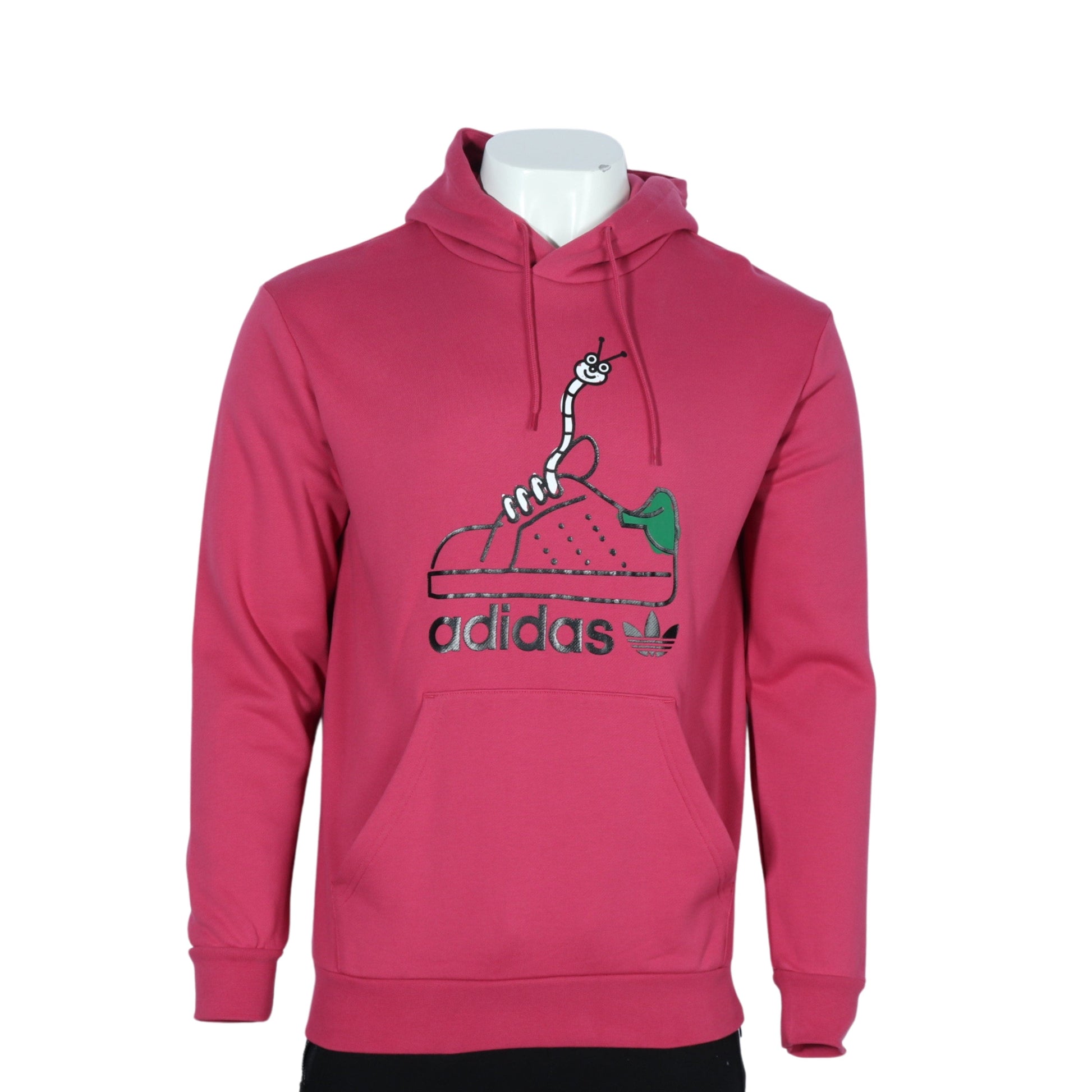 ADIDAS Mens Tops M / Pink ADIDAS - Fit Long Sleeve Hooded Sweatshirt