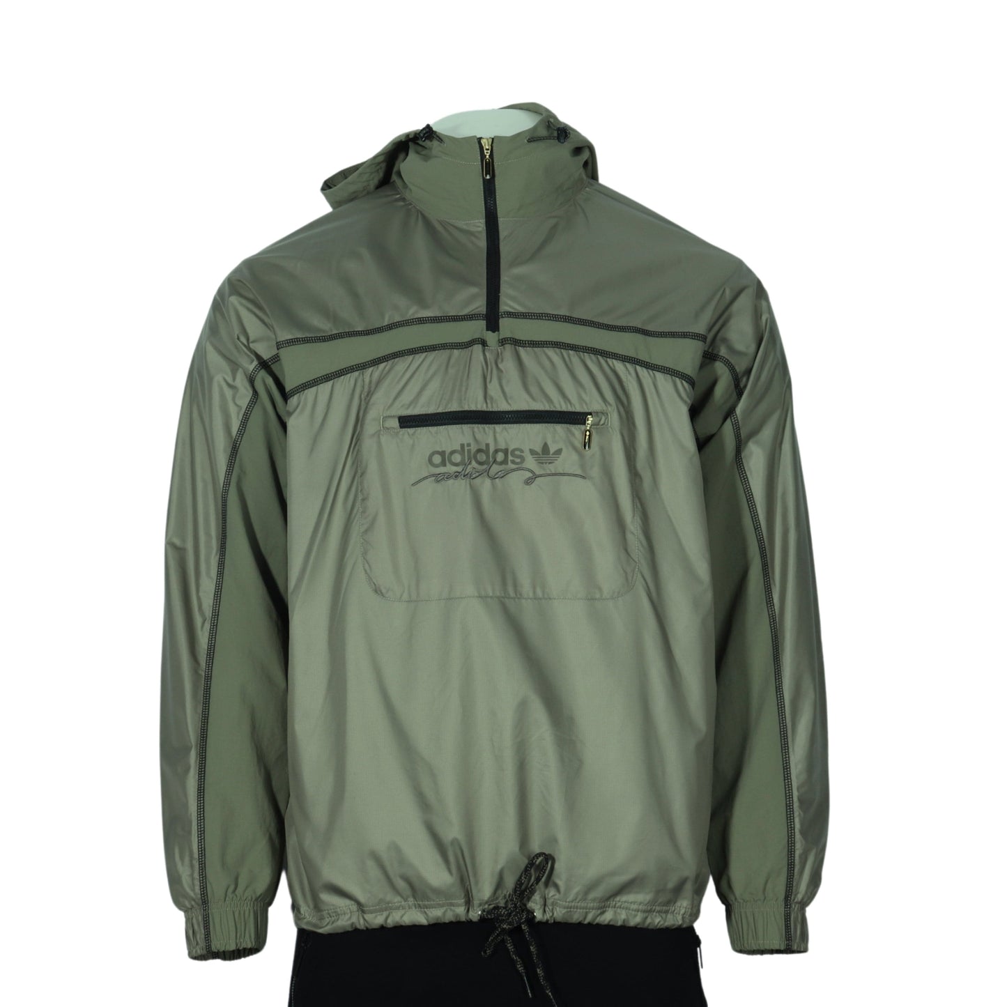 ADIDAS Mens Tops M / Green ADIDAS - Quarter zip rain hoody