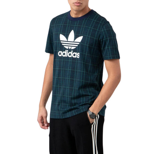 ADIDAS Mens Tops M / Multi-Color ADIDAS - Tartan Aop T-Shirt