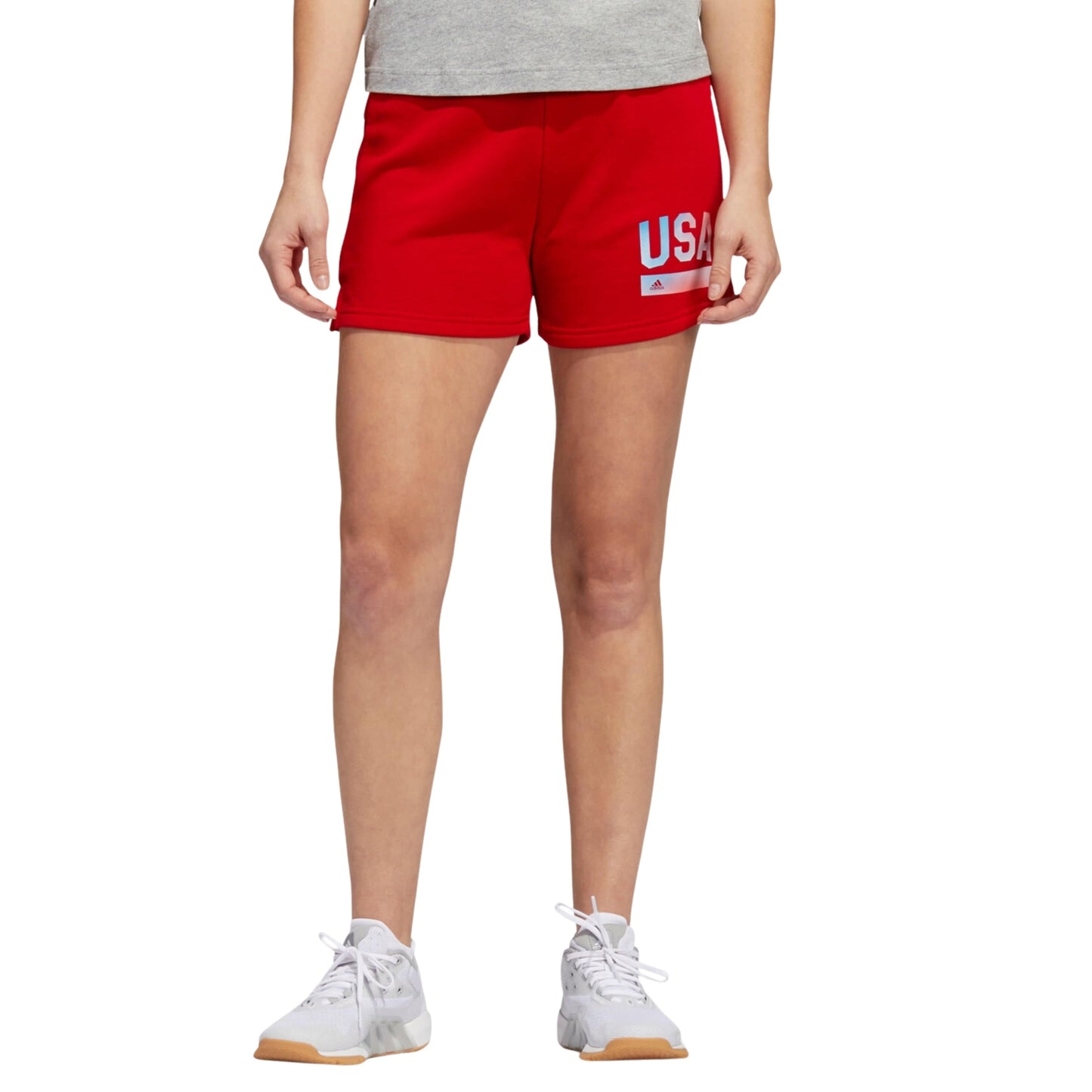 ADIDAS Womens Bottoms L / Red ADIDAS - Americana Drawstring Shorts