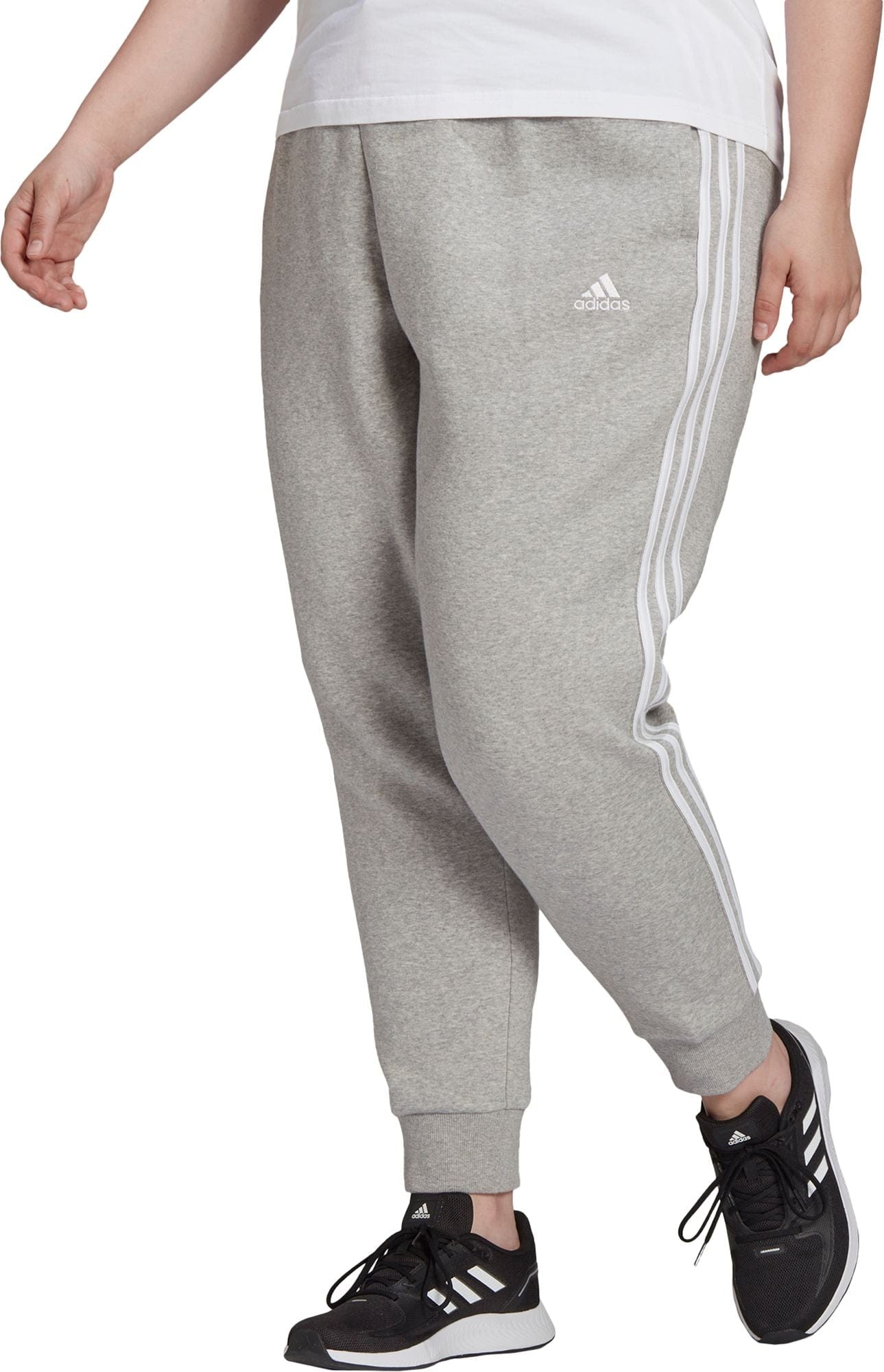 ADIDAS Womens Bottoms XXXXL / Grey ADIDAS -  Plus Fleece Fitness Sweatpants