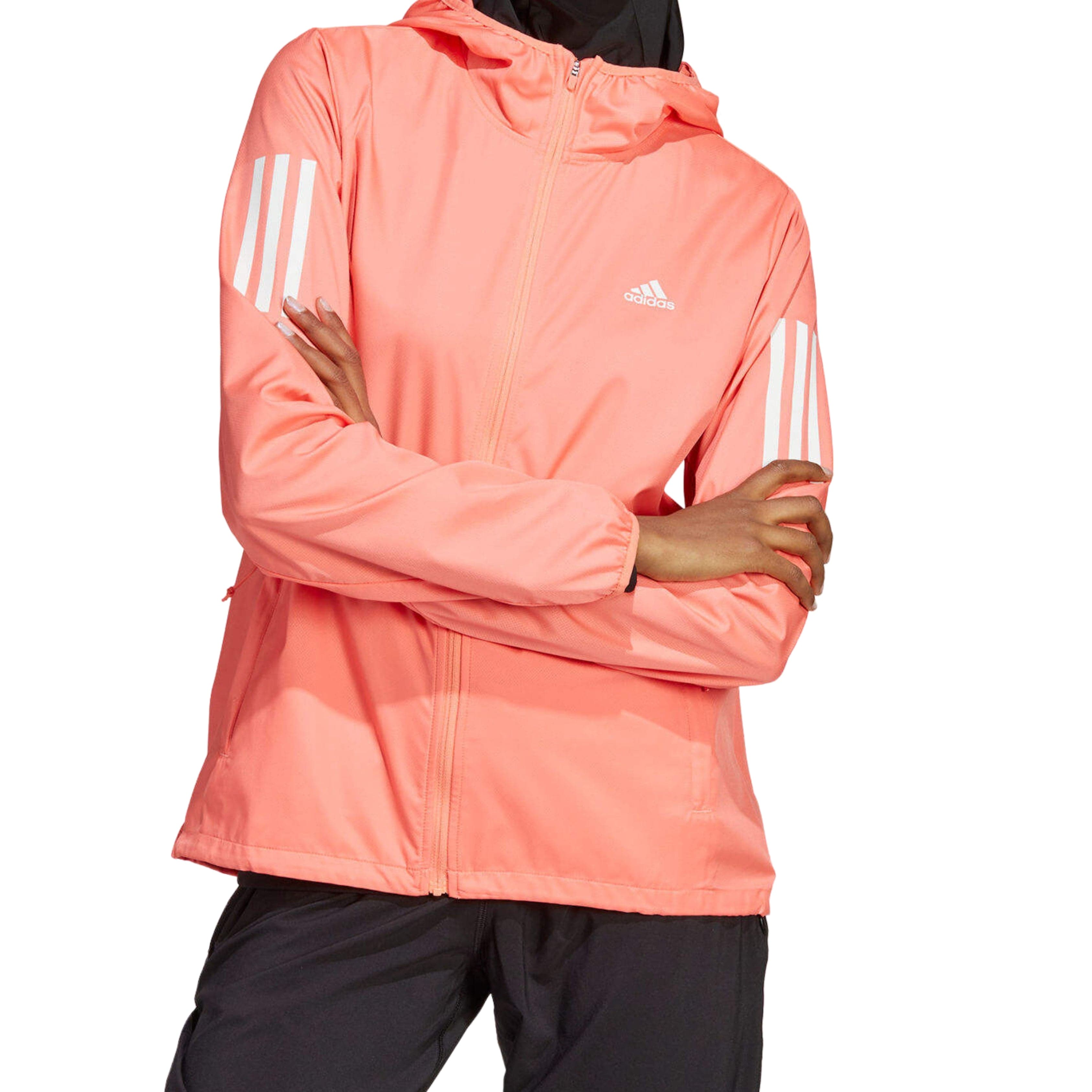 Adidas hooded best sale running jacket