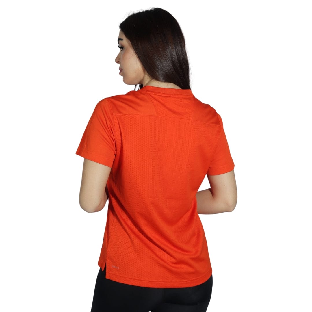 ADIDAS Womens sports M / Orange ADIDAS - V-neck Football T-Shirt