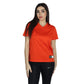 ADIDAS Womens sports M / Orange ADIDAS - V-neck Football T-Shirt