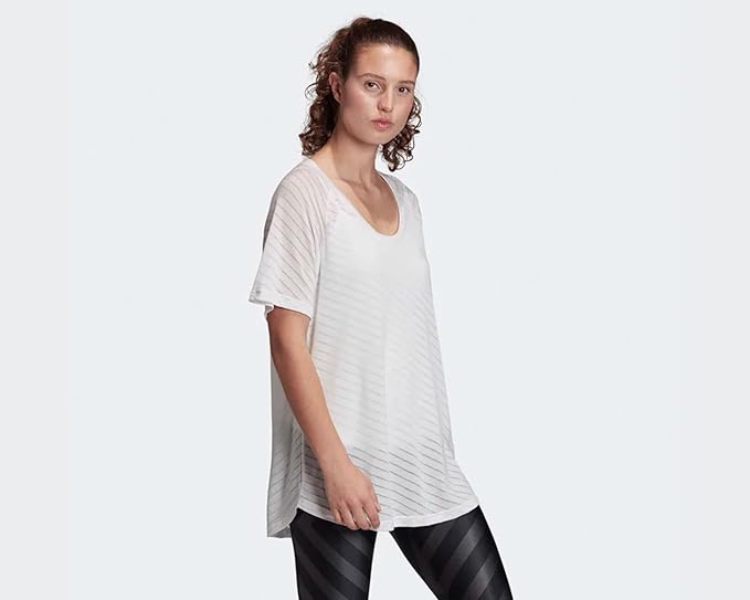 ADIDAS Womens Tops ADIDAS -  W Burn Out Knit Tee