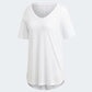 ADIDAS Womens Tops S / White ADIDAS -  W Burn Out Knit Tee