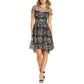 ADRIANNA PAPELL Womens Dress ADRIANNA PAPELL -  Embroidered Fit & Flare Party Dress