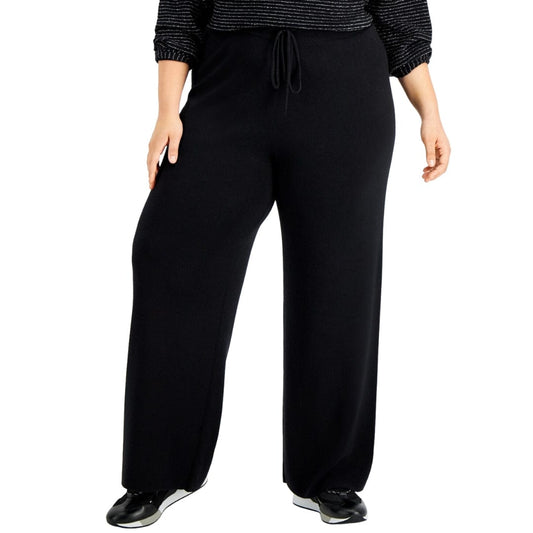 ALFANI Womens Bottoms XL / Black ALFANI - Plus Size Straight Leg Sweatpants