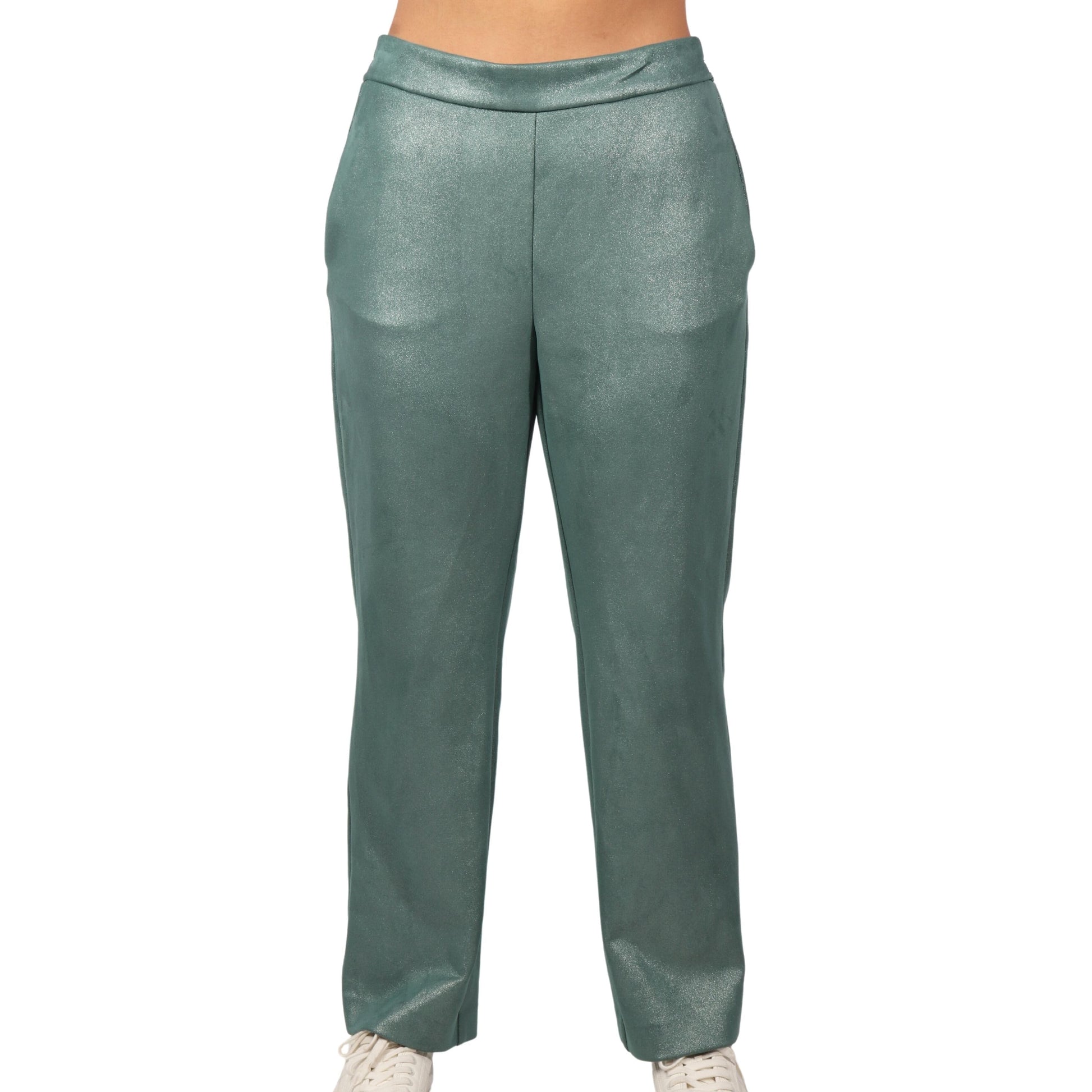 ALFANI Womens Bottoms M / Green ALFANI - Velvet Women Pant