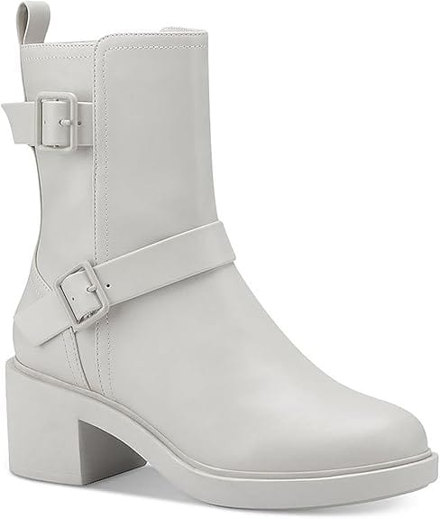 ALFANI Womens Shoes 42 / White ALFANI -  Chantal Buckle Booties