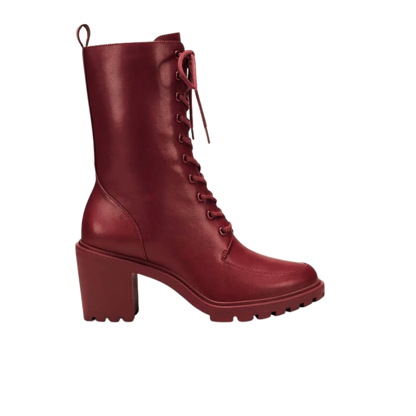 ALFANI Womens Shoes 40 / Burgundy ALFANI -  Lace up Lug Sole Booties