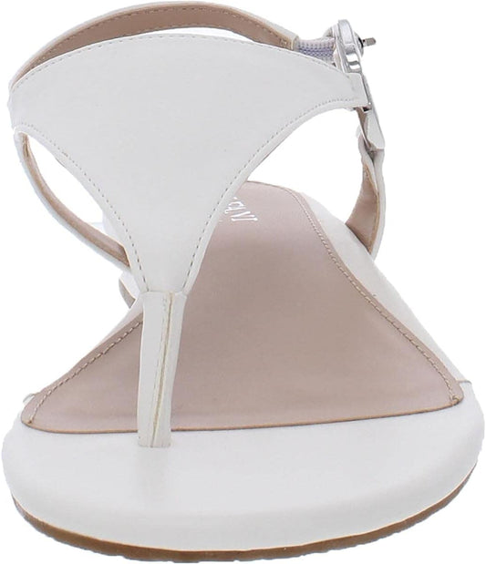 ALFANI Womens Shoes 38.5 / White ALFANI - Ring Hardware Shield Hayyden Round Toe