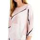 ALFANI Womens Tops Petite XS / Pink ALFANI - Printed Boat-Neck Tunic Top