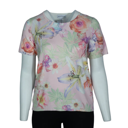 ALFRED DUNNER Womens Tops XL / Multi-Color ALFRED DUNNER - Floral T-shirt printed