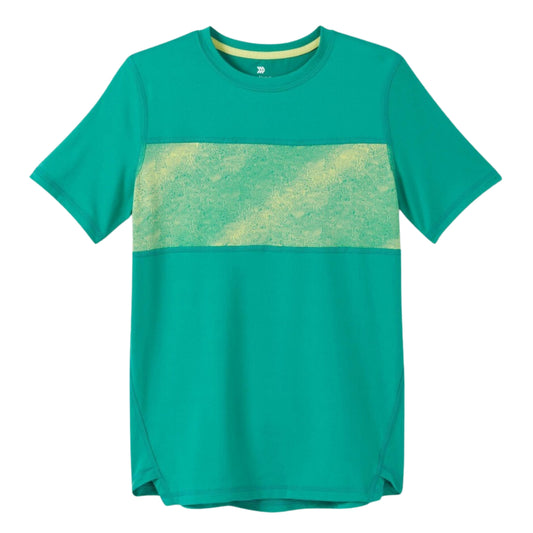 ALL IN MOTION Boys Tops XL / Green ALL IN MOTION - KIDS - Short Sleeve Chest Striped T-Shirt