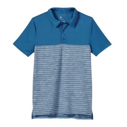 ALL IN MOTION Boys Tops M / Blue ALL IN MOTION - KIDS - Striped Golf Polo Shirt