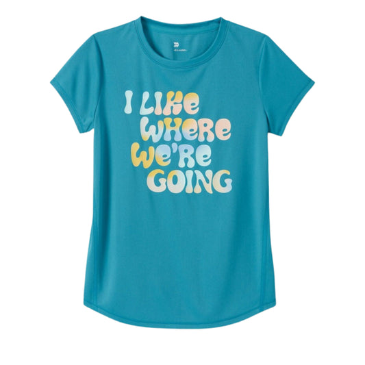 ALL IN MOTION Girls Tops M / Blue ALL IN MOTION - KIDS -  Graphic T-Shirt
