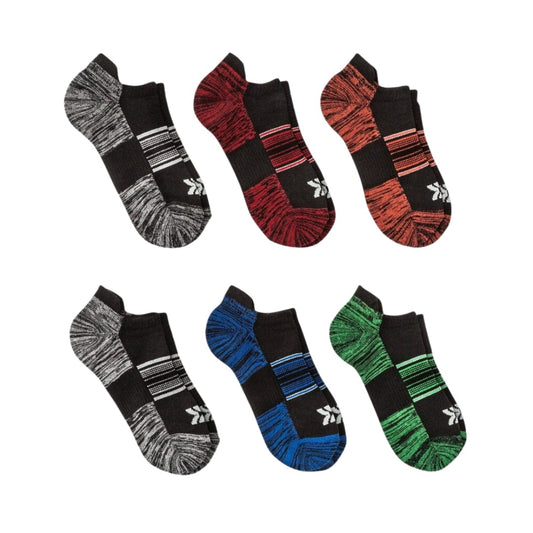 ALL IN MOTION Socks 19-23 / Multi-Color ALL IN MOTION - Kids - No Show Athletic 6 pk Socks