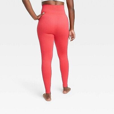 ALL IN MOTION Womens sports M / Coral ALL IN MOTION - Ultra High-Rise Seamless Waffle Leggings