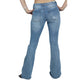 ALMOST FAMOUS Womens Bottoms ALMOST FAMOUS - Low Rise Ripped Bootcut Jeans