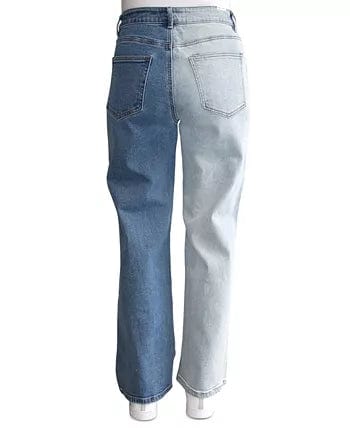 ALMOST FAMOUS Womens Bottoms XS / Blue ALMOST FAMOUS - Two-Tone Jeans