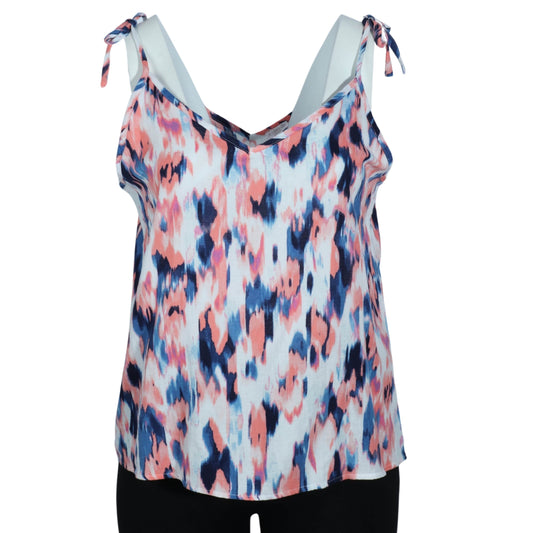 AMBRIELLE Womens Tops XL / Multi-Color AMBRIELLE - V neck Blouse Printed
