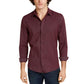 AMERICAN RAG Mens Tops L / Burgundy AMERICAN RAG - Regular-Fit Brushed Twill Button-Down Shirt