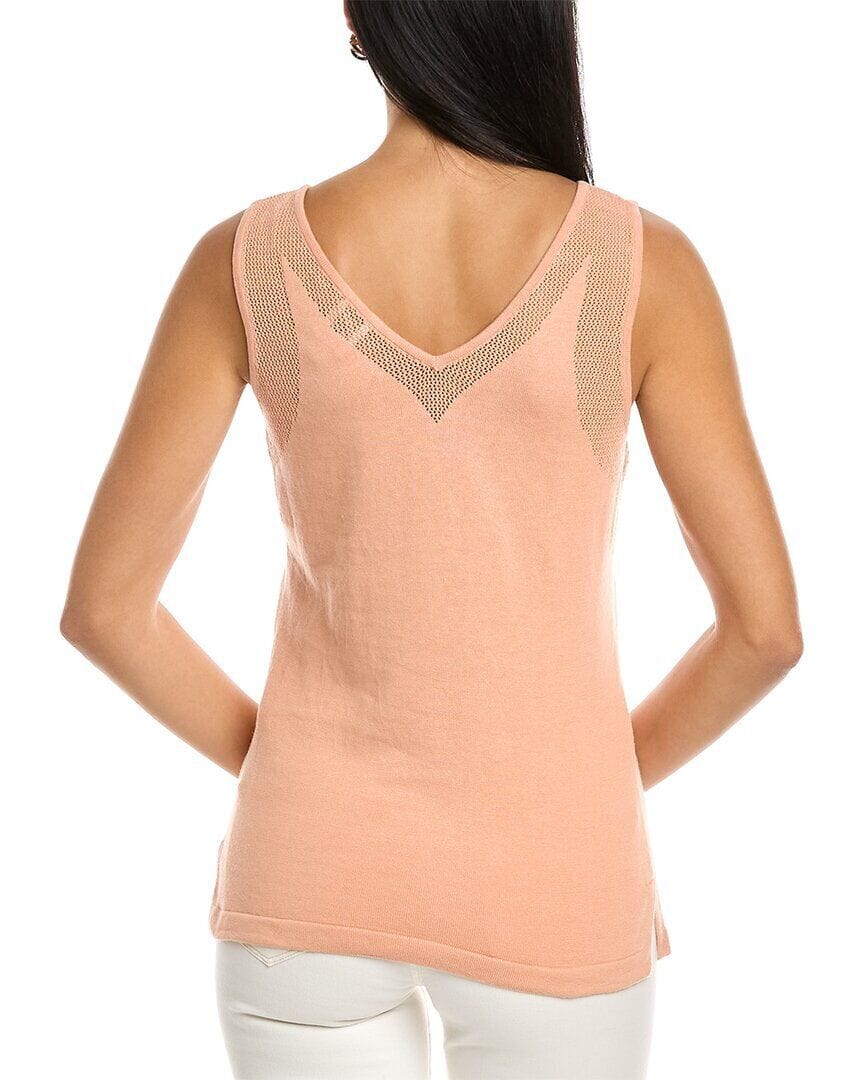 ANNE KLEIN Womens Tops XL / Coral ANNE KLEIN - V-Neck Knit Tank Top