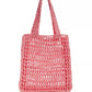 AQUA Beach Bags Pink AQUA - Crochet Tote